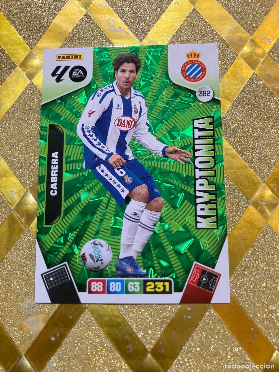 Cartes &agrave; collectionner de Football: CROMO DE FUTBOL NUMERO 392 CABRERA ESPA&Ntilde;OL ESPANYOL KRYPTONITA ADRENALYN XL 2025 2026 PANINI !