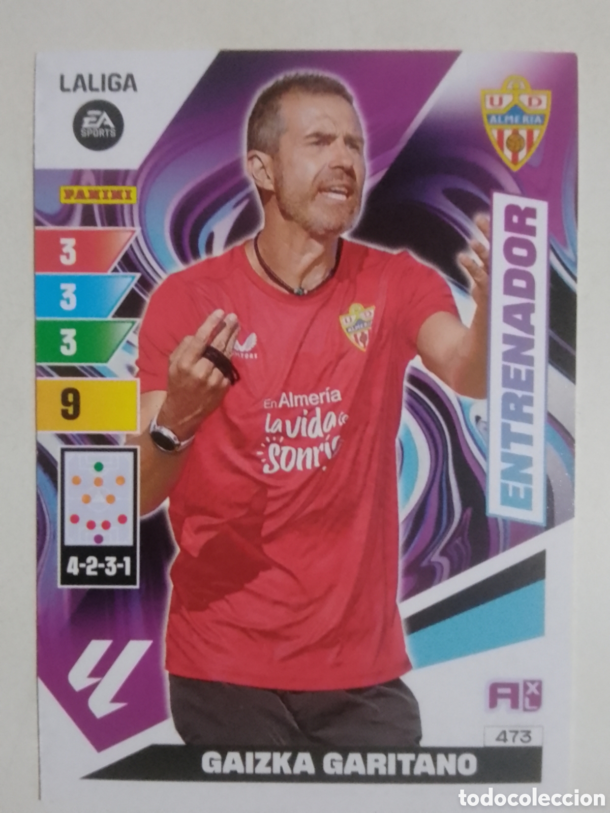 Fu&szlig;ball-Sticker: Adrenalyn XL 2023-24 n&deg; 473 Gaizka Garitano &bull; Almer&iacute;a.