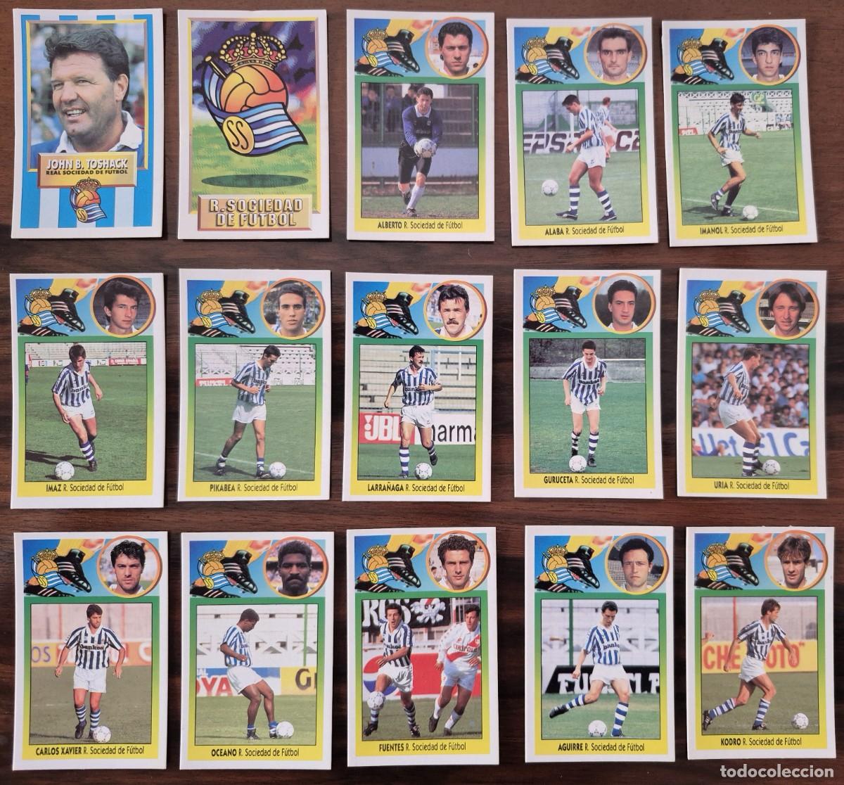 Cromos de F&uacute;tbol: este 93-94 93 94 1993-1994 real sociedad cromos carton