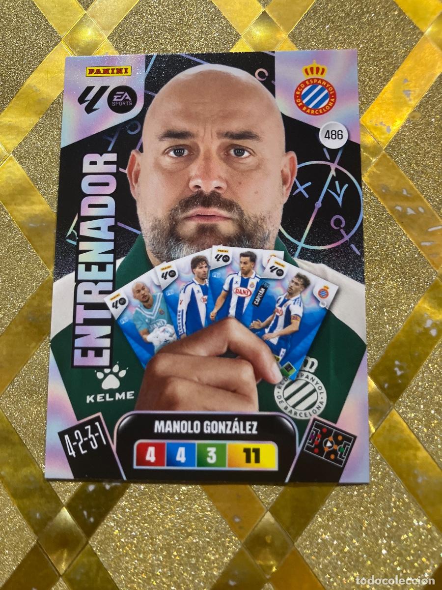 Cromos de F&uacute;tbol: CROMO DE FUTBOL NUMERO 486 MANOLO GONZALEZ ESPANYOL PLUS ENTRENADOR ADRENALYN XL 2025 2026 PANINI !