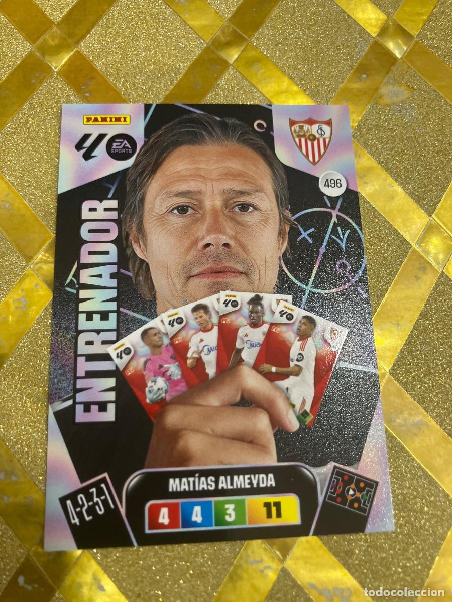 Cromos de F&uacute;tbol: CROMO FUTBOL NUMERO 496 ALMEYDA SEVILLA PLUS ENTRENADOR ADRENALYN XL 2025 2026 PANINI !