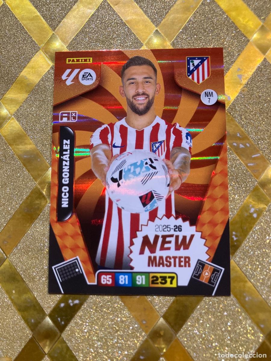 Cromos de F&uacute;tbol: CROMO DE FUTBOL NICO GONZALEZ ATLETICO MADRID NEW MASTER PARALELAS ADRENALYN XL 2025 2026 PANINI !