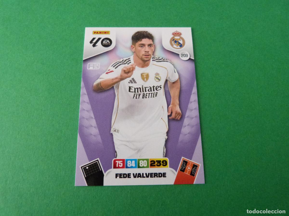 Cromos de F&uacute;tbol: TRADING CARD FUTBOL FEDE VALVERDE REAL MADRID C.F. N&ordm; 209 LIGA ADRENALYN XL 2025-2026/25-26 PANINI