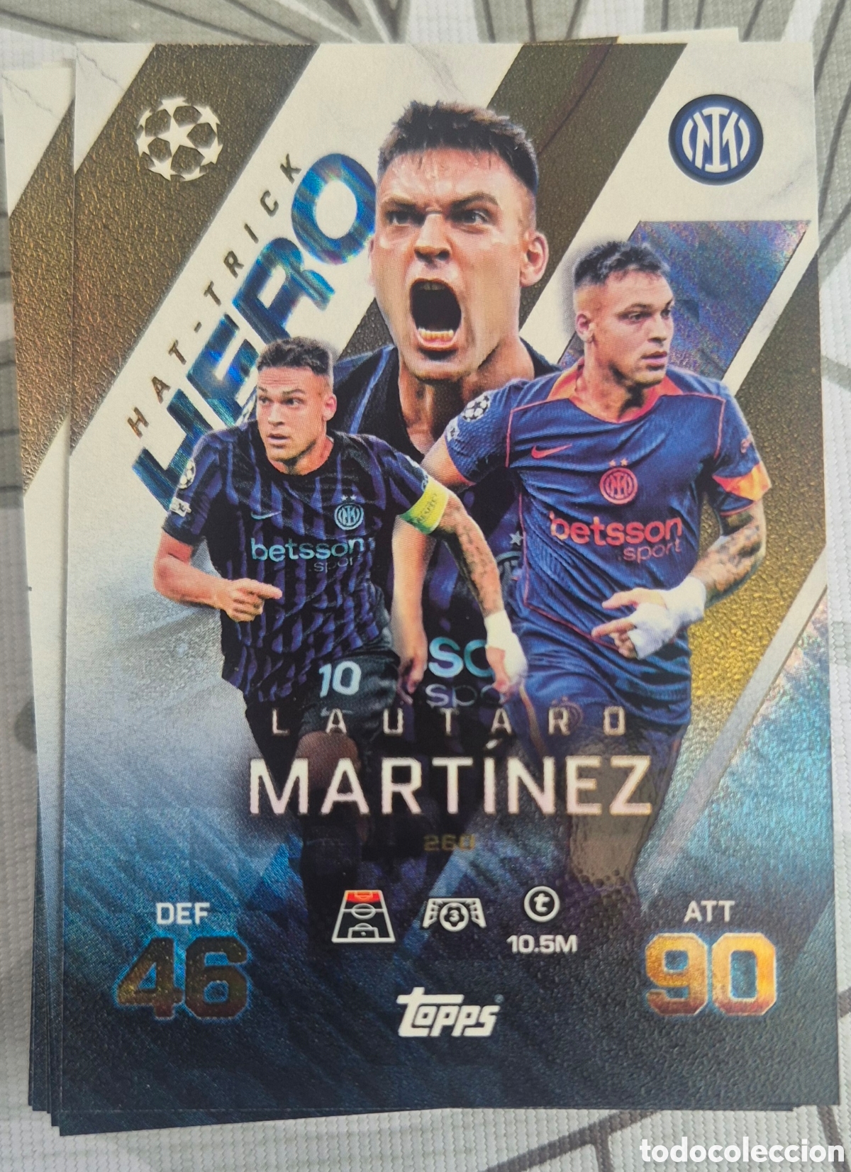 Cromos de F&uacute;tbol: Lautaro inter hat trick hero topps match attax 2026