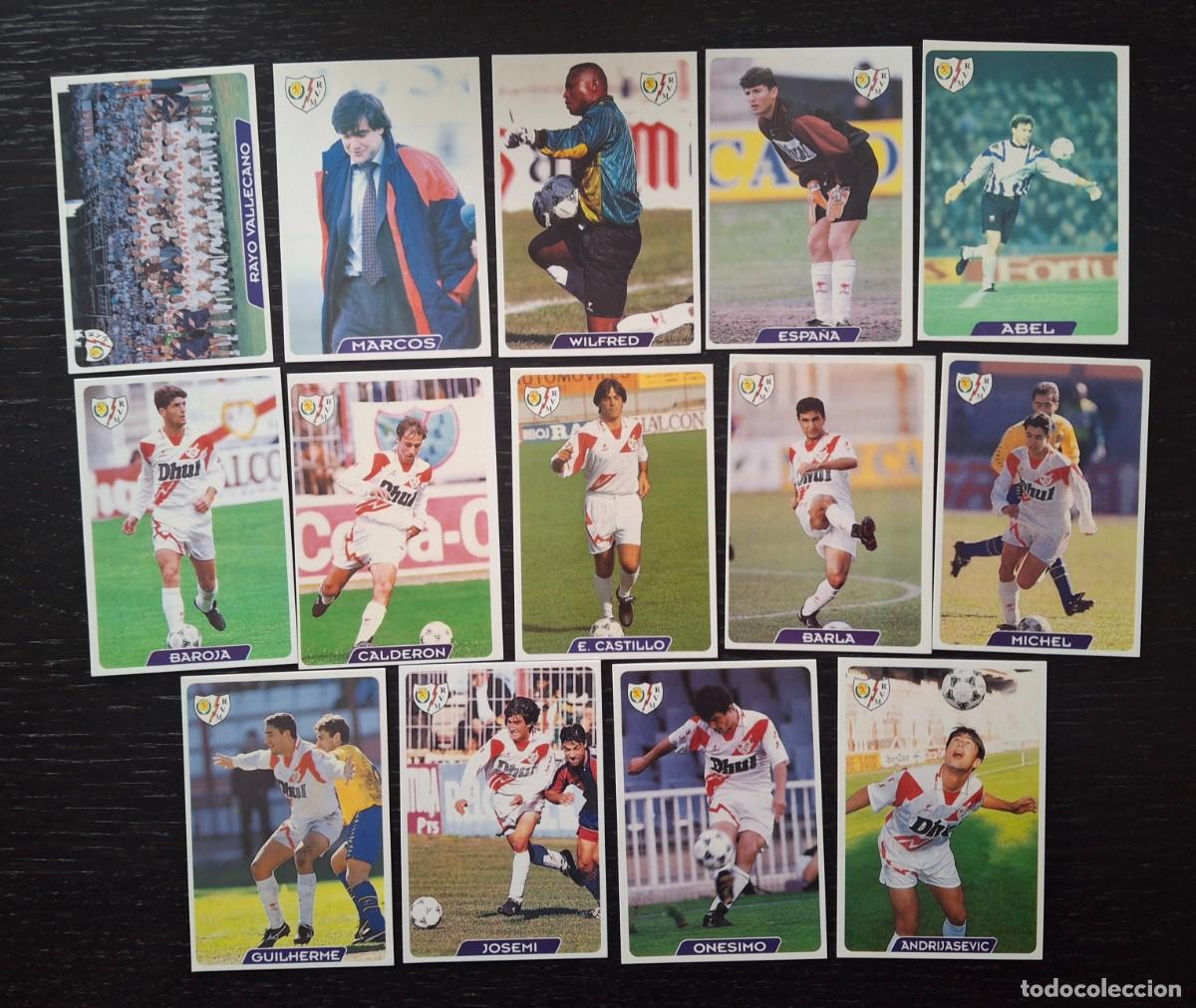 Cromos de F&uacute;tbol: LIGA FUTBOL 95 96 - MUNDICROMO MC - 14 FICHAS RAYO VALLECANO - MARCOS ABEL CASTILLO RECUADRO BLANCO