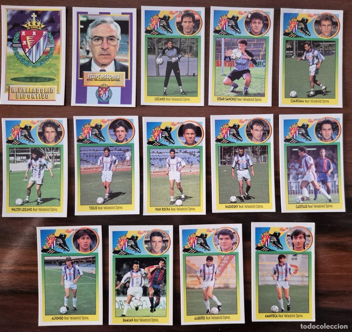 Cromos de F&uacute;tbol: este 93-94 93 94 1993-1994 valladolid cromos carton