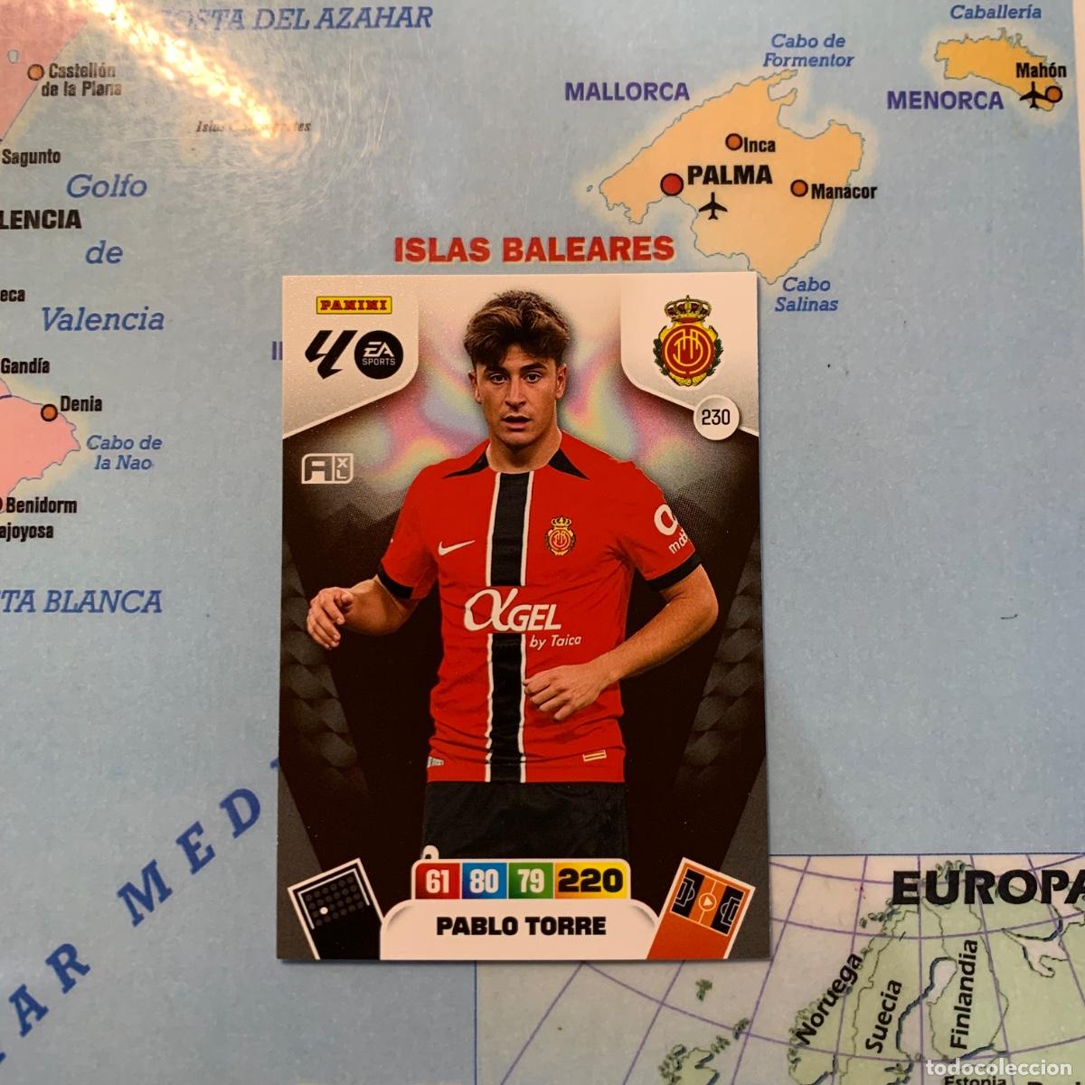 Cromos de F&uacute;tbol: Pablo torre n&uacute;mero 230 del Mallorca cromo adrenalyn XL 25-26 2025-2026