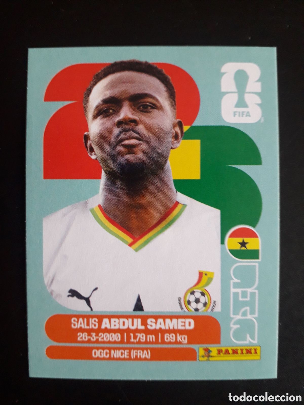 Cromos de F&uacute;tbol: ABDUL SAMED GHANA GHA 11 MUNDIAL F&Uacute;TBOL 2026 FIFA WORLD CUP PANINI SIN PEGAR PEDIDO M&Iacute;NIMO 3&euro;