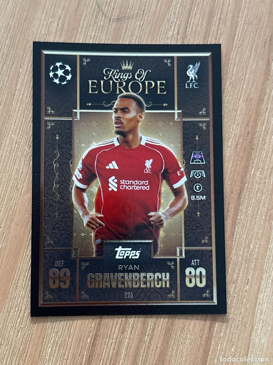 Cromos de F&uacute;tbol: 19. CROMO TOPPS Match Attax Extra 2025-26 Kings of Europe 25-26 RYAN GRAVENBERCH N 226