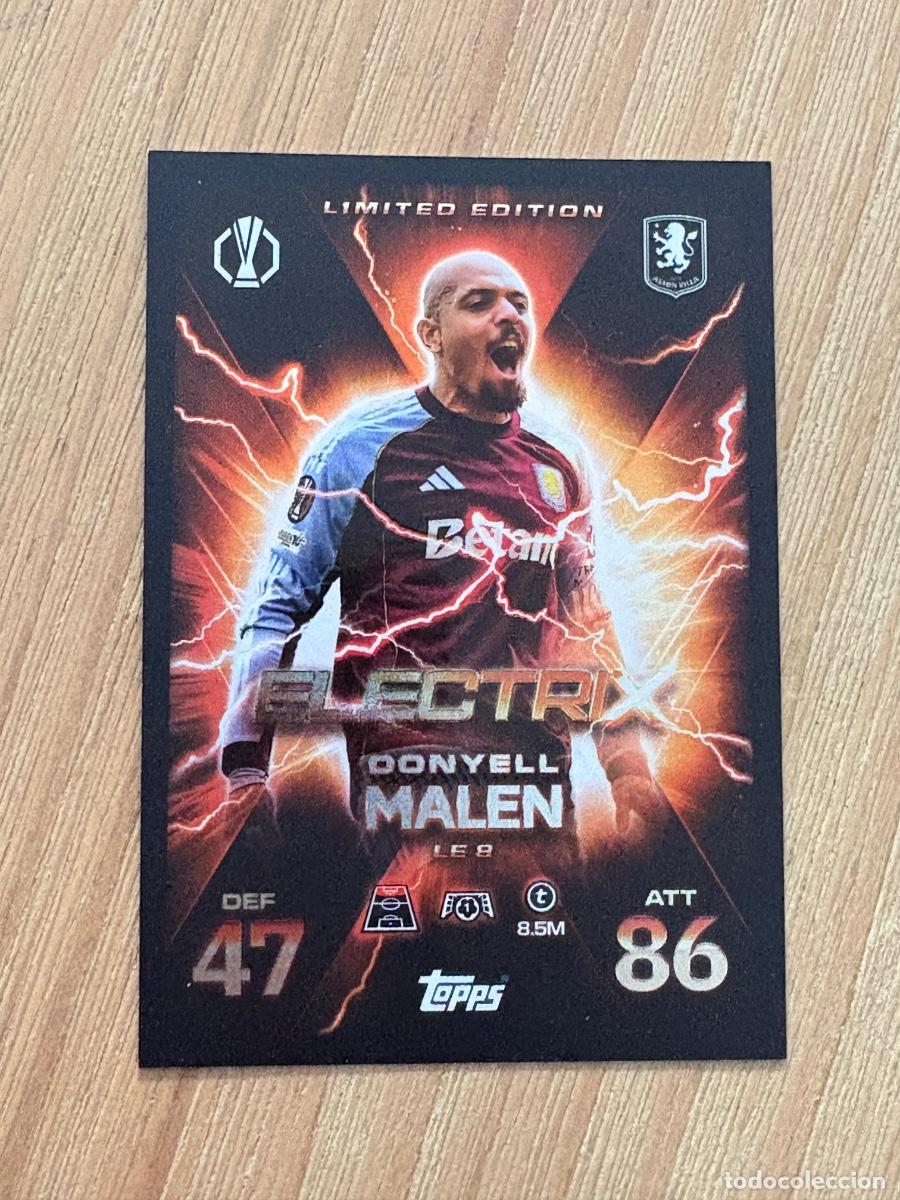 Cromos de F&uacute;tbol: 19. CROMO TOPPS MATCH ATTAX EXTRA 2025/26 25-26 DONYELL MALEN LE8 EDICI&Oacute;N LIMITADA ELECTRIX