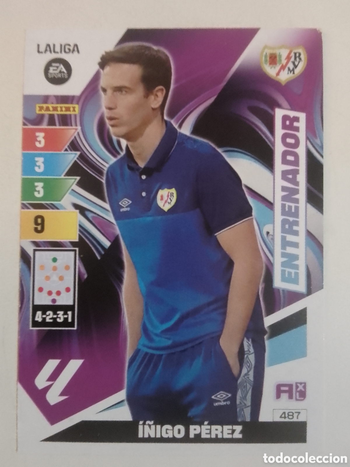 Cartes &agrave; collectionner de Football: Adrenalyn XL 2023-24 n&deg; 487 &Iacute;&ntilde;igo P&eacute;rez &bull; Rayo Vallecano.