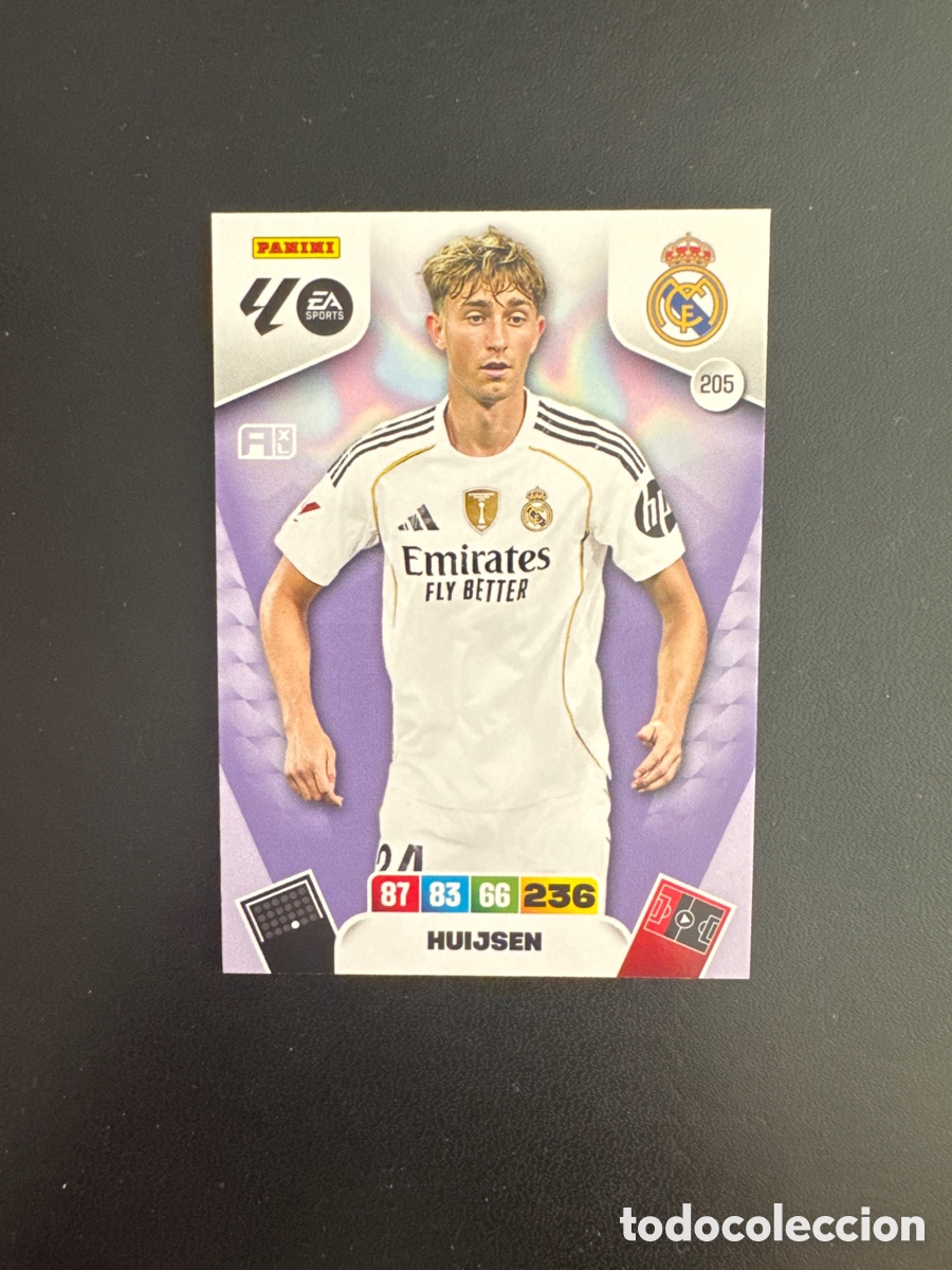 Cromos de F&uacute;tbol: HUIJSEN REAL MADRID NUMERO 205 ADRENALYN 2025 2026