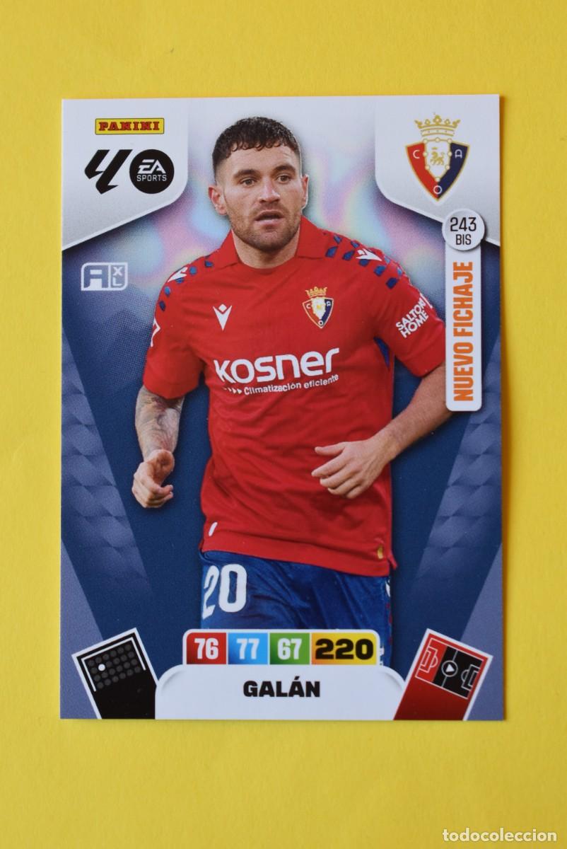 Cartes &agrave; collectionner de Football: Cromo Adrenalyn XL. 2025 2026. 25 26. Gal&aacute;n. Osasuna. N &ordm; 243 BIS. Nuevo Fichaje. C&oacute;digo sin activar