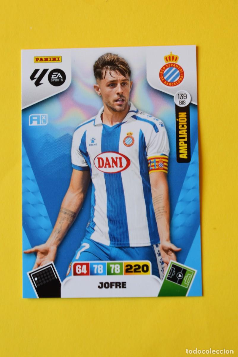 Cartes &agrave; collectionner de Football: Cromo Adrenalyn XL. 2025 2026. 25 26. Jofre . Espanyol. N &ordm; 139 BIS. Ampliaci&oacute;n. sin activar