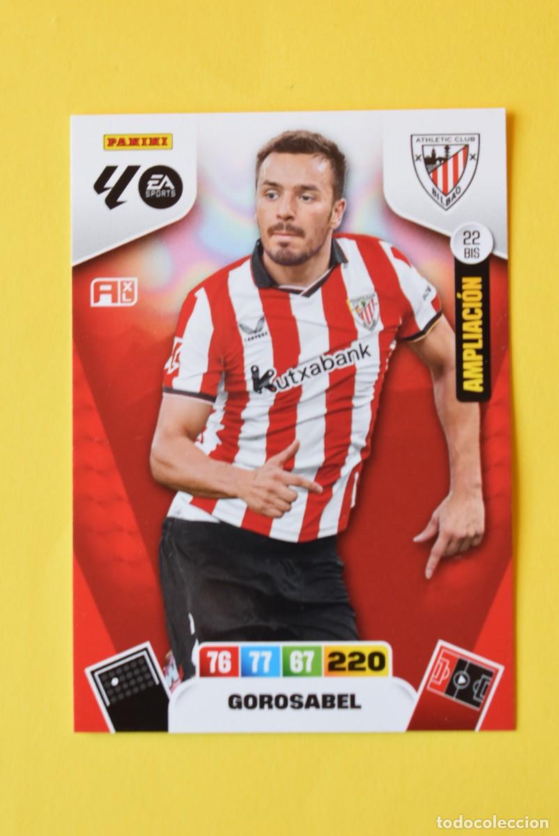 Cartes &agrave; collectionner de Football: Cromo Adrenalyn XL. 2025 2026. 25 26. Gorosabel. Bilbao. N &ordm; 22 BIS. Ampliaci&oacute;n. sin activar