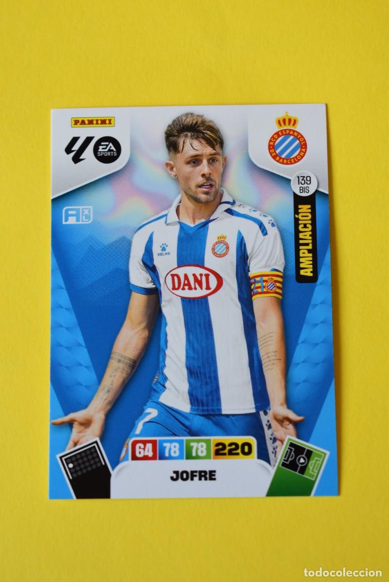 Cartes &agrave; collectionner de Football: Cromo Adrenalyn XL. 2025 2026. 25 26. Jofre . Espanyol. N &ordm; 139 BIS. Ampliaci&oacute;n. sin activar