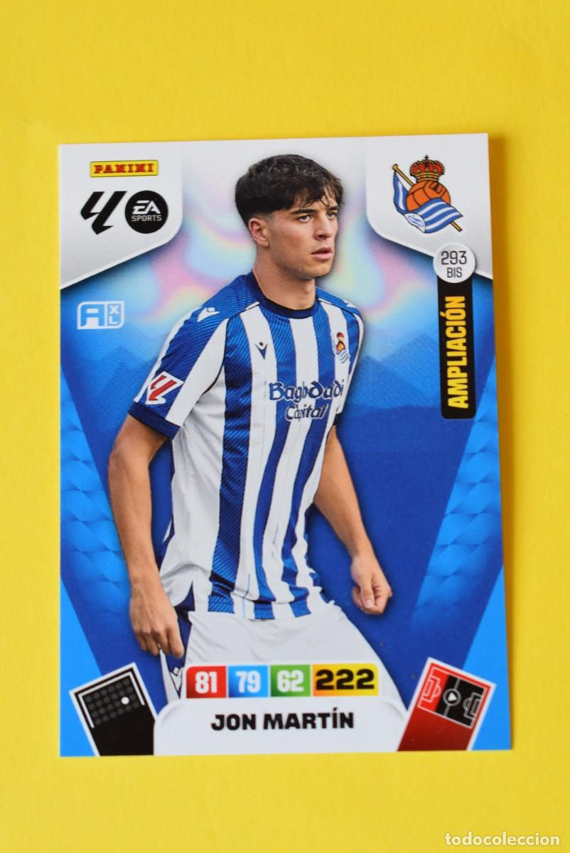 Cartes &agrave; collectionner de Football: Cromo Adrenalyn XL. 2025 2026. 25 26. Jon Mart&iacute;n. Real Sociedad N &ordm; 293 BIS. Ampliaci&oacute;n. sin activar