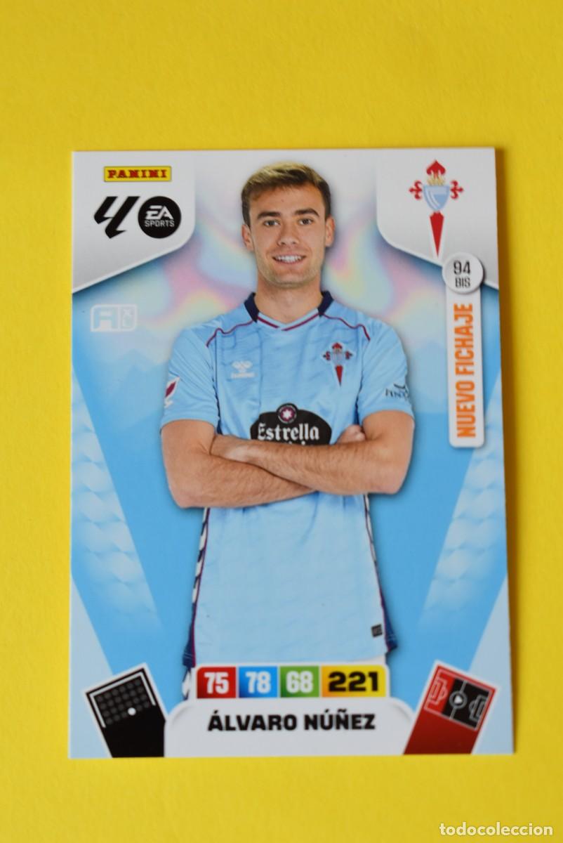 Cartes &agrave; collectionner de Football: Cromo Adrenalyn XL. 2025 2026. 25 26. &Aacute;lvaro N&uacute;&ntilde;ez. Celta. N &ordm; 94 BIS. Nuevo Fichaje. sin activar