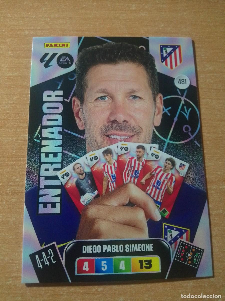 Cromos de F&uacute;tbol: 481 SIMEONE ENTRENADOR DEL ATL&Eacute;TICO DE MADRID 25 26 ADRENALYN XL 2025 2026 NUEVO