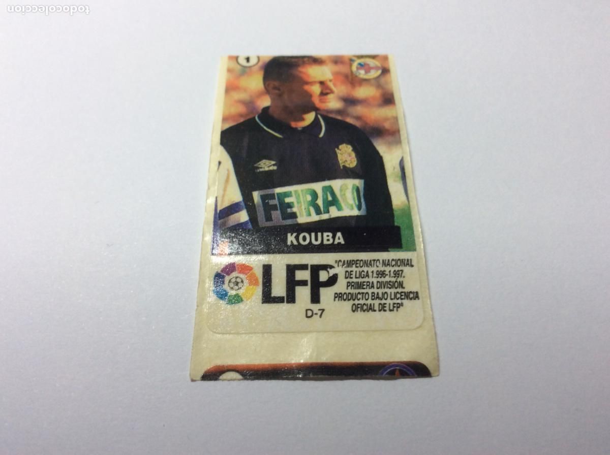 Cromos de F&uacute;tbol: Kouba Deportivo Coru&ntilde;a CHICLES VIDAL 1996/97
