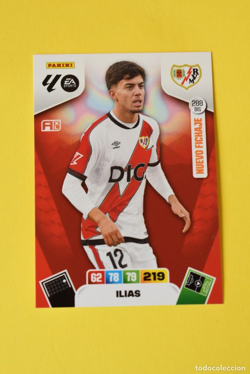 Cromos de F&uacute;tbol: Cromo Adrenalyn XL. 2025 2026. 25 26. Ilias. Rayo Vallecano. N &ordm; 288 BIS. Nuevo Fichaje