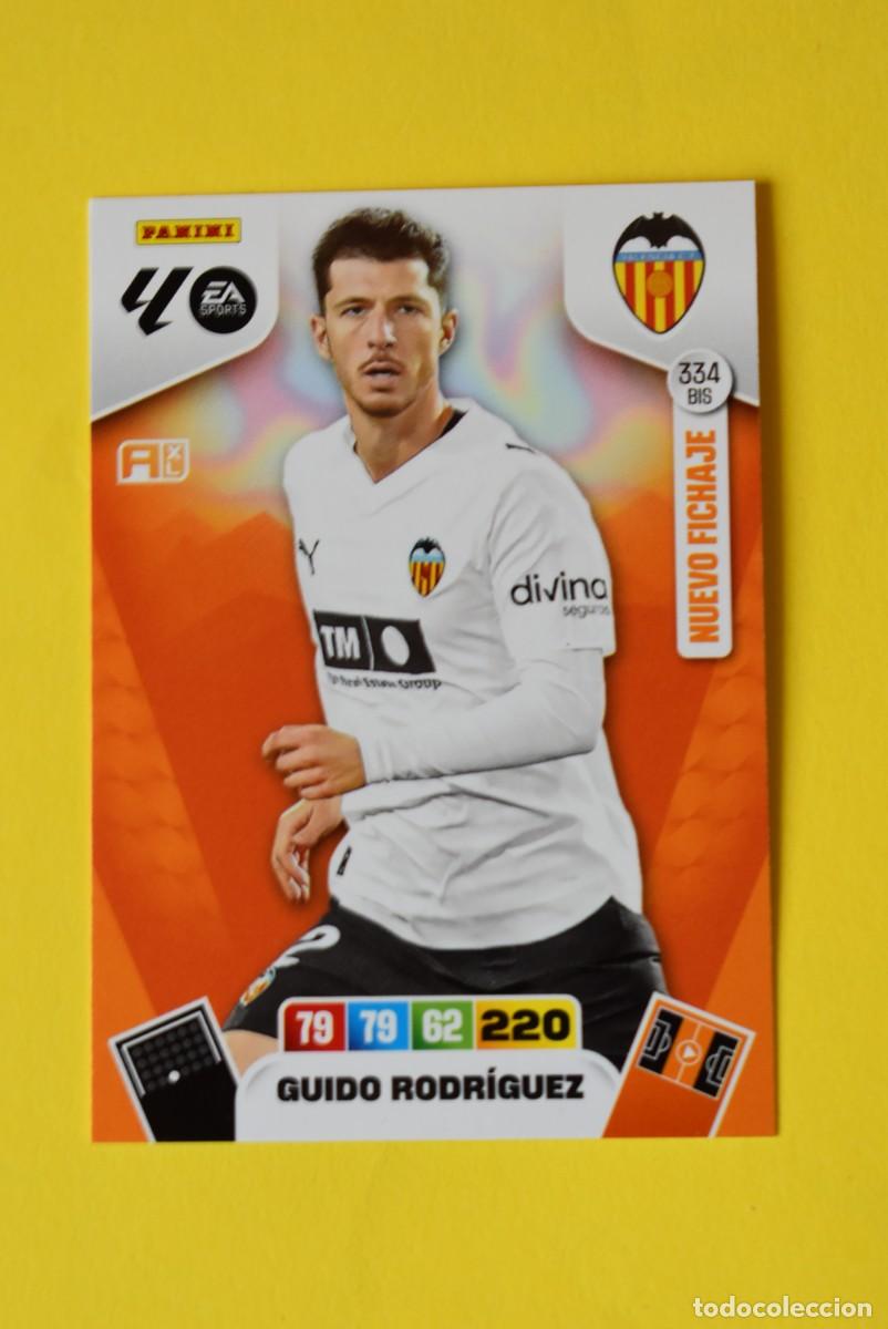 Cromos de F&uacute;tbol: Cromo Adrenalyn XL. 2025 2026. 25 26. Guido Rodr&iacute;guez Valencia N &ordm; 334 BIS. Nuevo Fichaje.