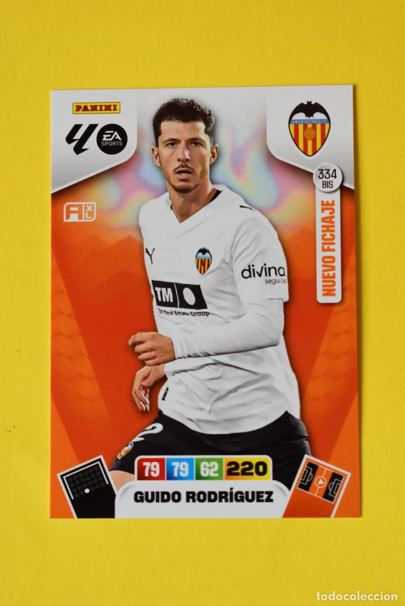 Cromos de F&uacute;tbol: Cromo Adrenalyn XL. 2025 2026. 25 26. Guido Rodr&iacute;guez Valencia N &ordm; 334 BIS. Nuevo Fichaje.