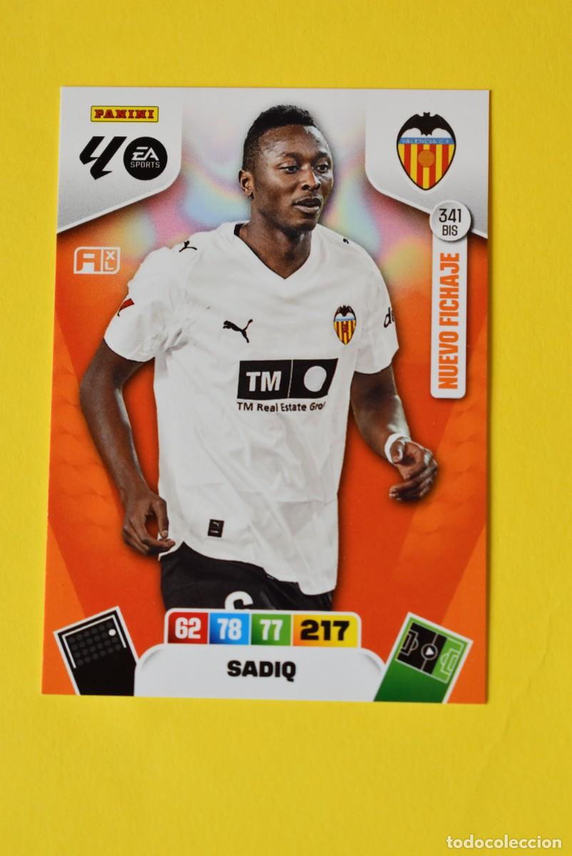 Cromos de F&uacute;tbol: Cromo Adrenalyn XL. 2025 2026. 25 26. Saquid. Valencia. N &ordm; 341 BIS. Sin activar. Nuevo Fichaje