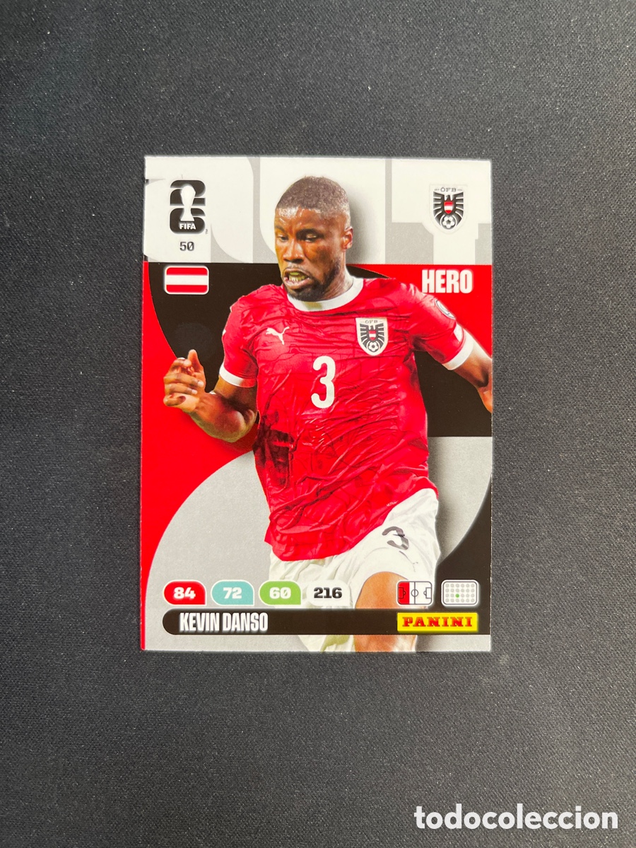 Cromos de F&uacute;tbol: Kevin Danso 50 Austria Hero Adrenalyn 2026 Mundial Fifa World Cup Panini