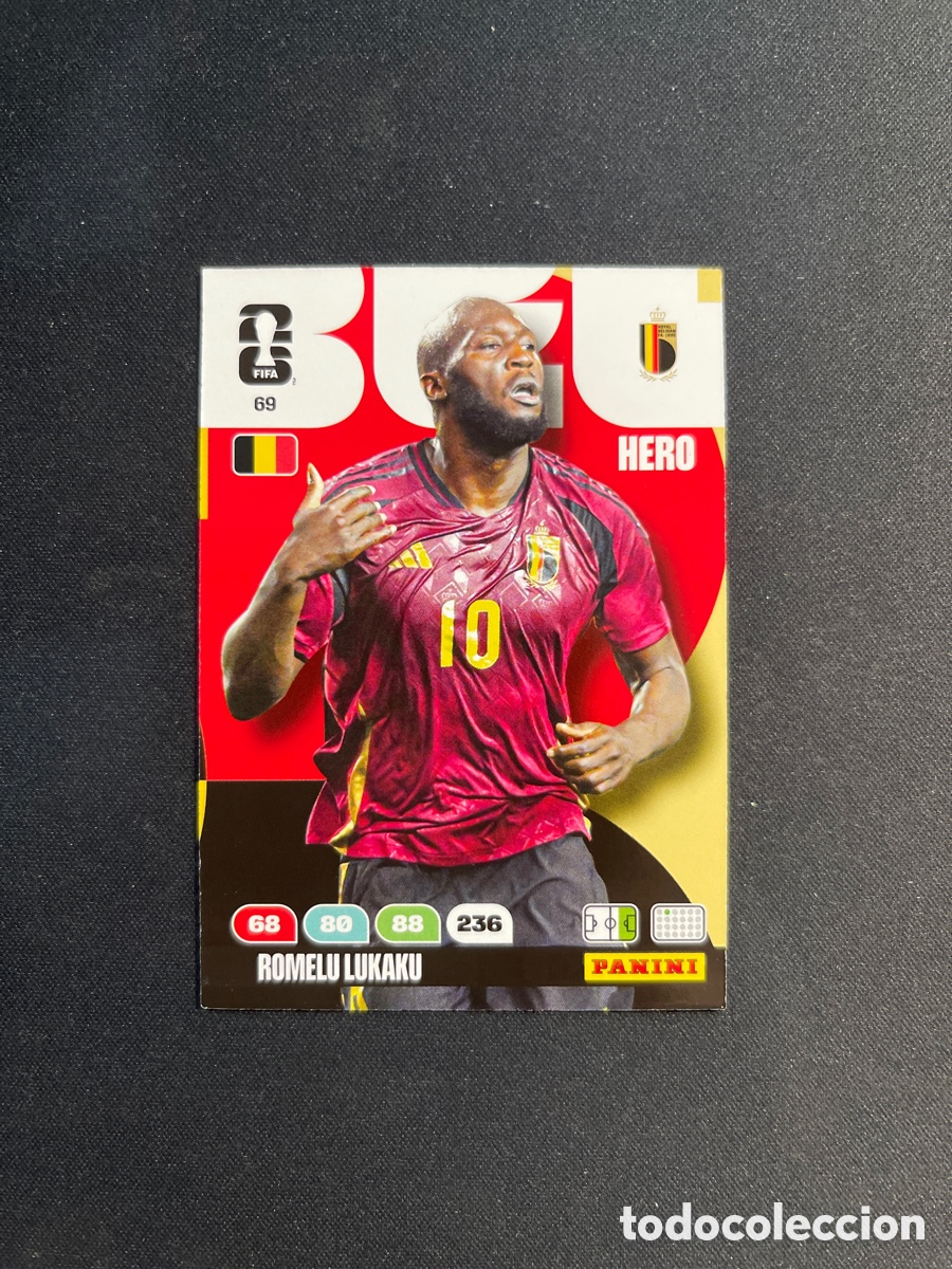 Cromos de F&uacute;tbol: Romelu Lukaku 69 Belgica Hero Adrenalyn 2026 Mundial Fifa World Cup Panini