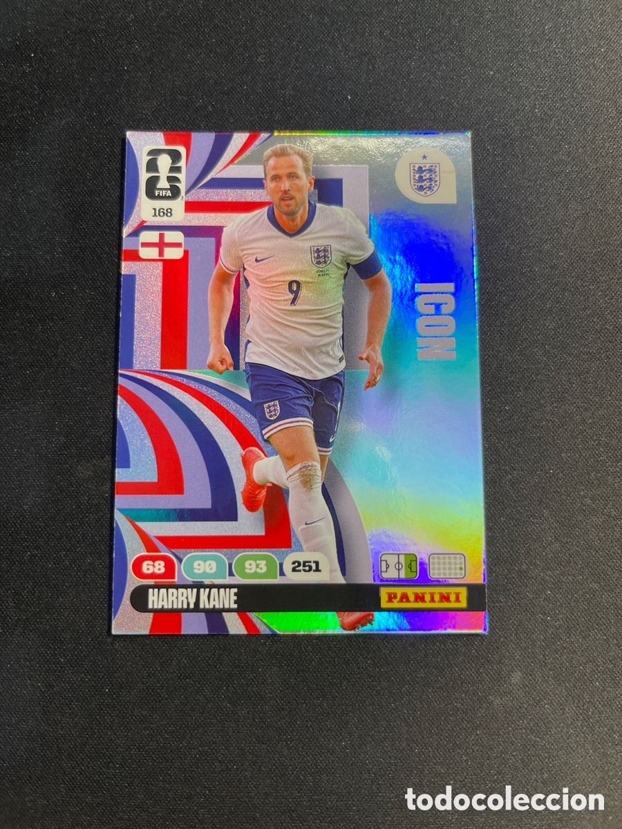 Cromos de F&uacute;tbol: Harry Kane 168 Inglaterra Icon Adrenalyn 2026 Mundial Fifa World Cup Panini