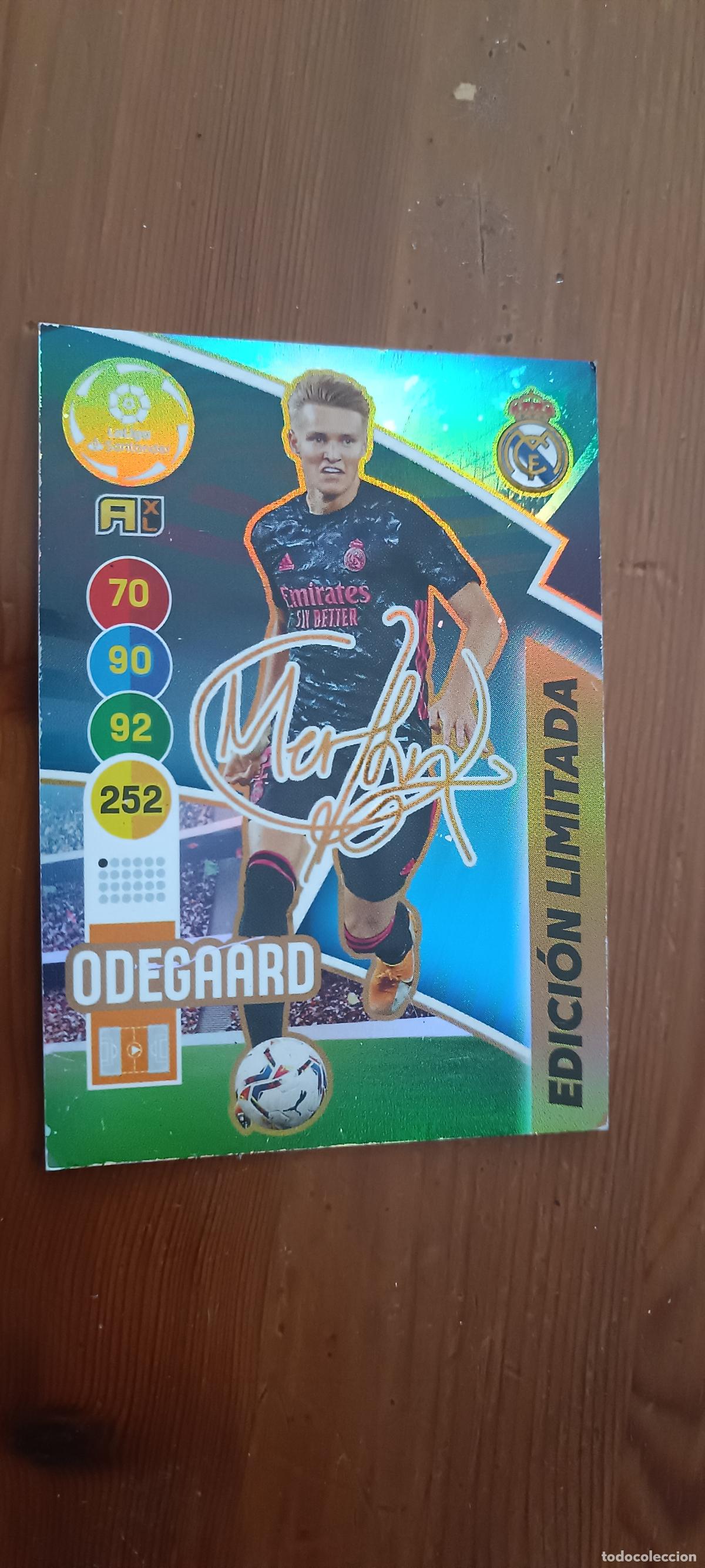 Fu&szlig;ball-Sticker: Odegaard Edici&oacute;n Limitada FIRMADA Adrenalyn XL 20/21 Real Madrid