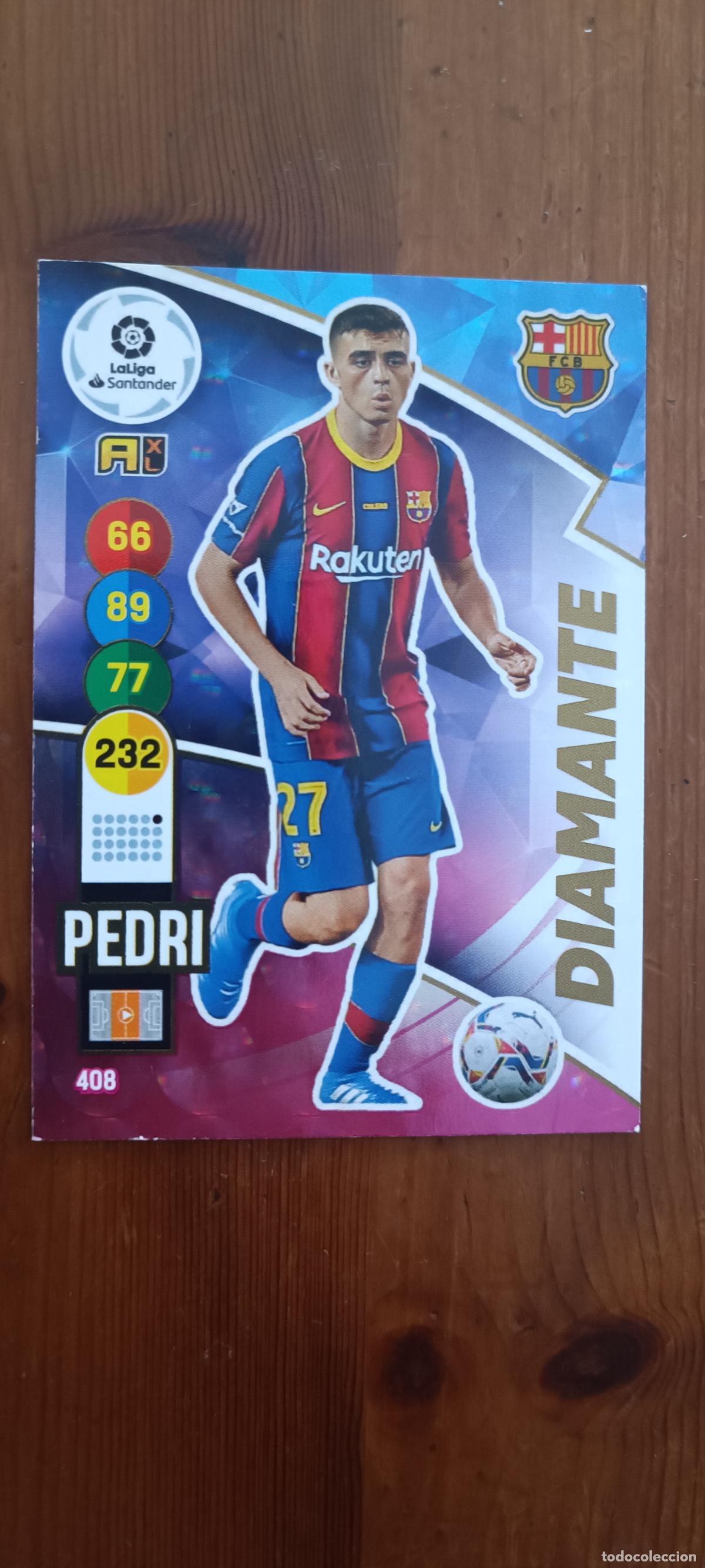 Cromos de F&uacute;tbol: ADRENALYN XL PEDRI 408 DIAMANTE BARCELONA CROMO LIGA 2020 2021 20 21 PANINI