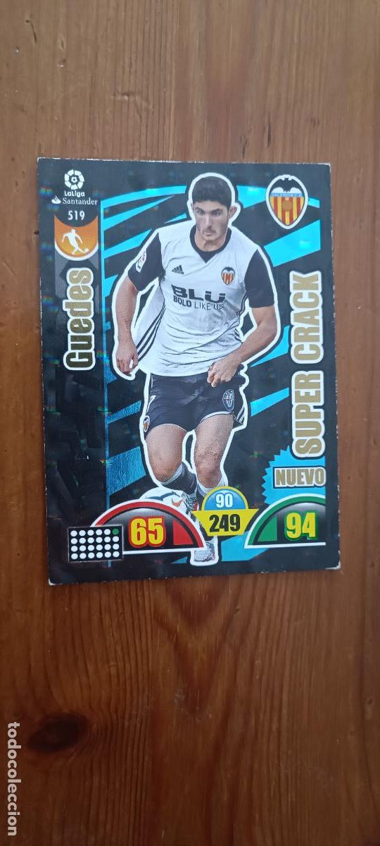 Cromos de F&uacute;tbol: Adrenalyn XL 2017/2018 17/18 Super Crack Nuevo Guedes 519 (Valencia)