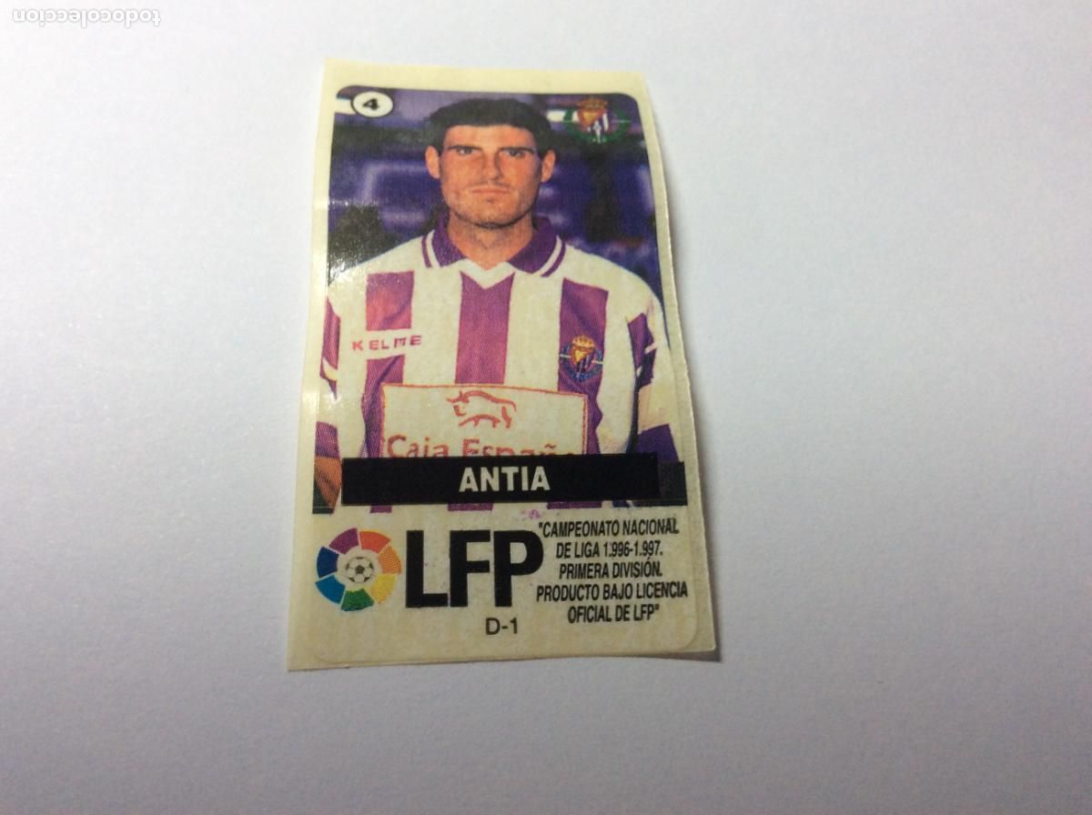 Cromos de F&uacute;tbol: Antia Real Valladolid CHICLES VIDAL 1996/97