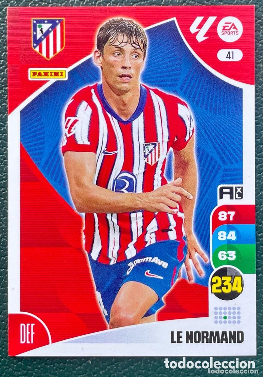 Cromos de F&uacute;tbol: 41 LE NORMAND ATLETICO DE MADRID FICHAS ALBUM ADRENALYN XL 2024 2025 24 25