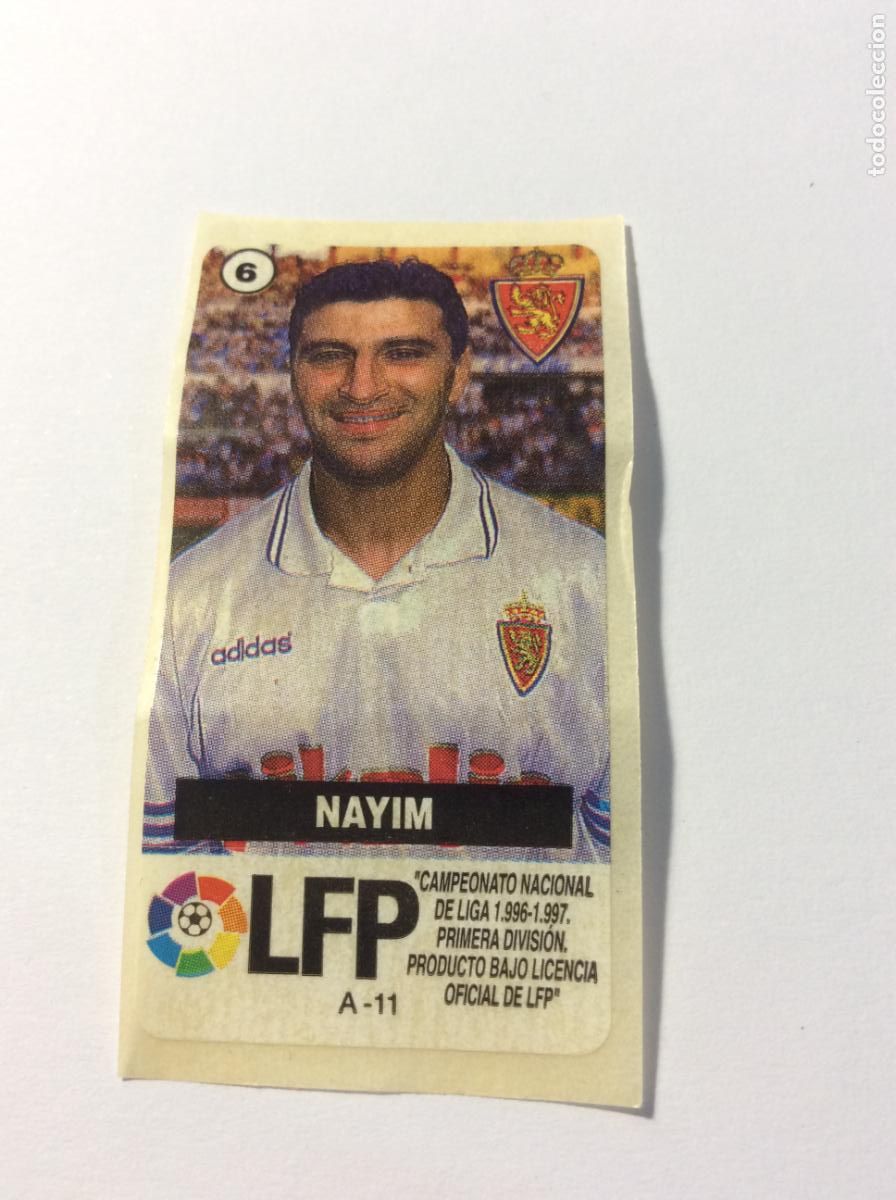 Cromos de F&uacute;tbol: Nayim Real Zaragoza CHICLES VIDAL 1996/97