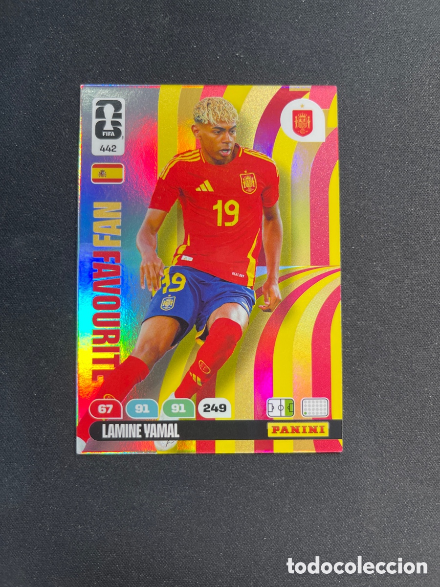 Cromos de F&uacute;tbol: Lamine Yamal 442 Espa&ntilde;a Fan Favourite Adrenalyn 2026 Mundial Fifa World Cup Panini