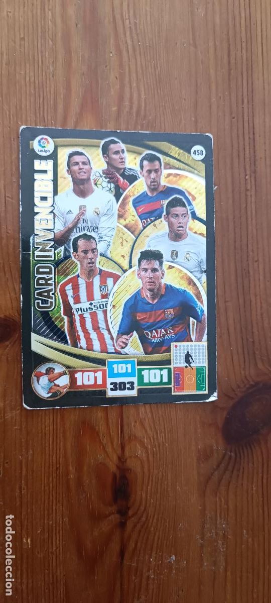 Cromos de F&uacute;tbol: 458 CARD INVENCIBLE ADRENALYN XL 2015-16 LALIGA SANTANDER MESSI CRISTIANO