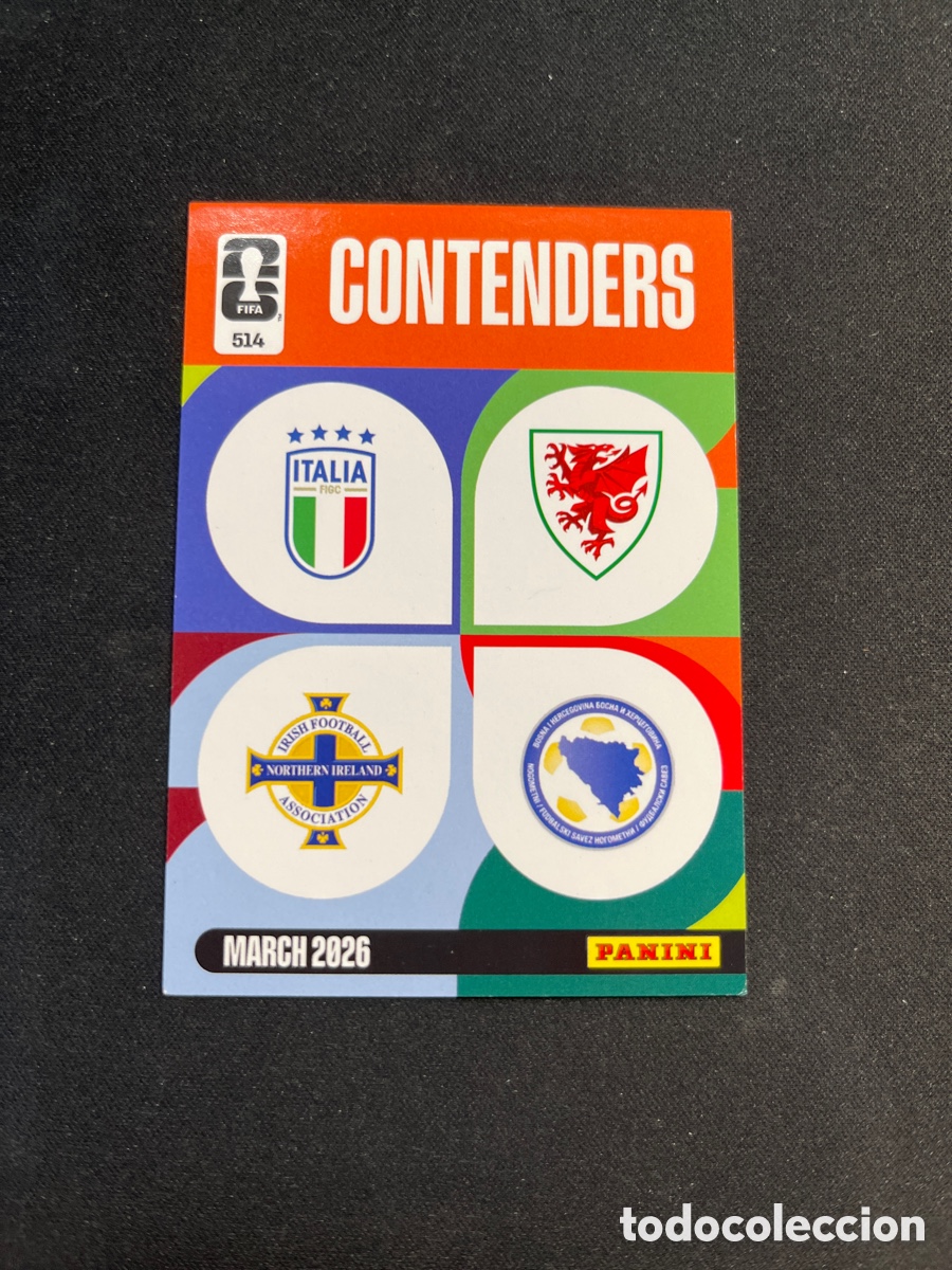 Cromos de F&uacute;tbol: Contenders 514 Italia Gales Irlanda del Norte Bosnia Adrenalyn 2026 Mundial Fifa World Cup Panini