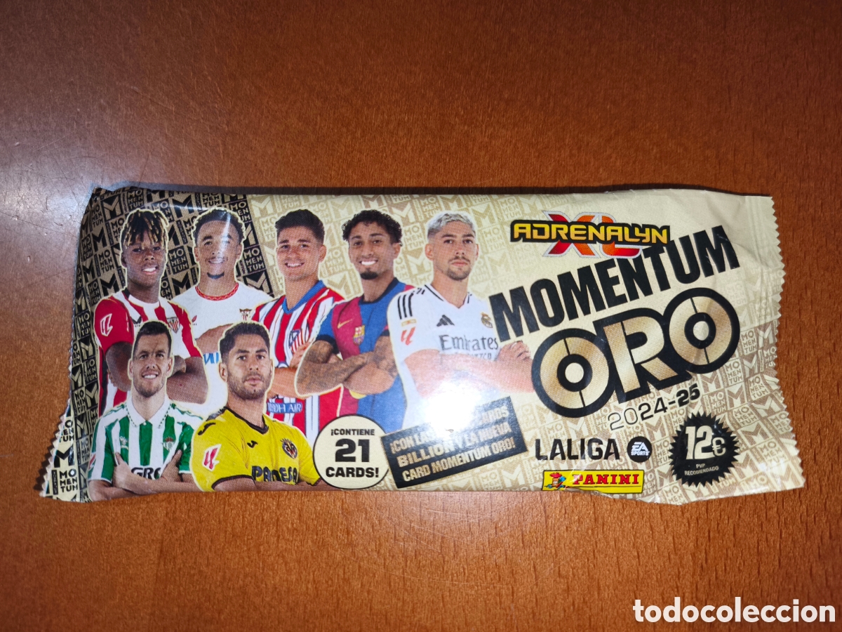 Cromos de F&uacute;tbol: Sobre sin abrir MOMENTUM ORO Adrenalyn XL 24/25