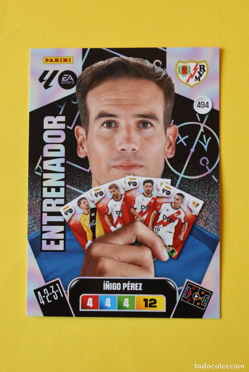 Cromos de F&uacute;tbol: Cromo Adrenalyn XL. 2025 2026. 25 26. Entrenador. Rayo Vallecano. N &ordm; 494. C&oacute;digo sin activar