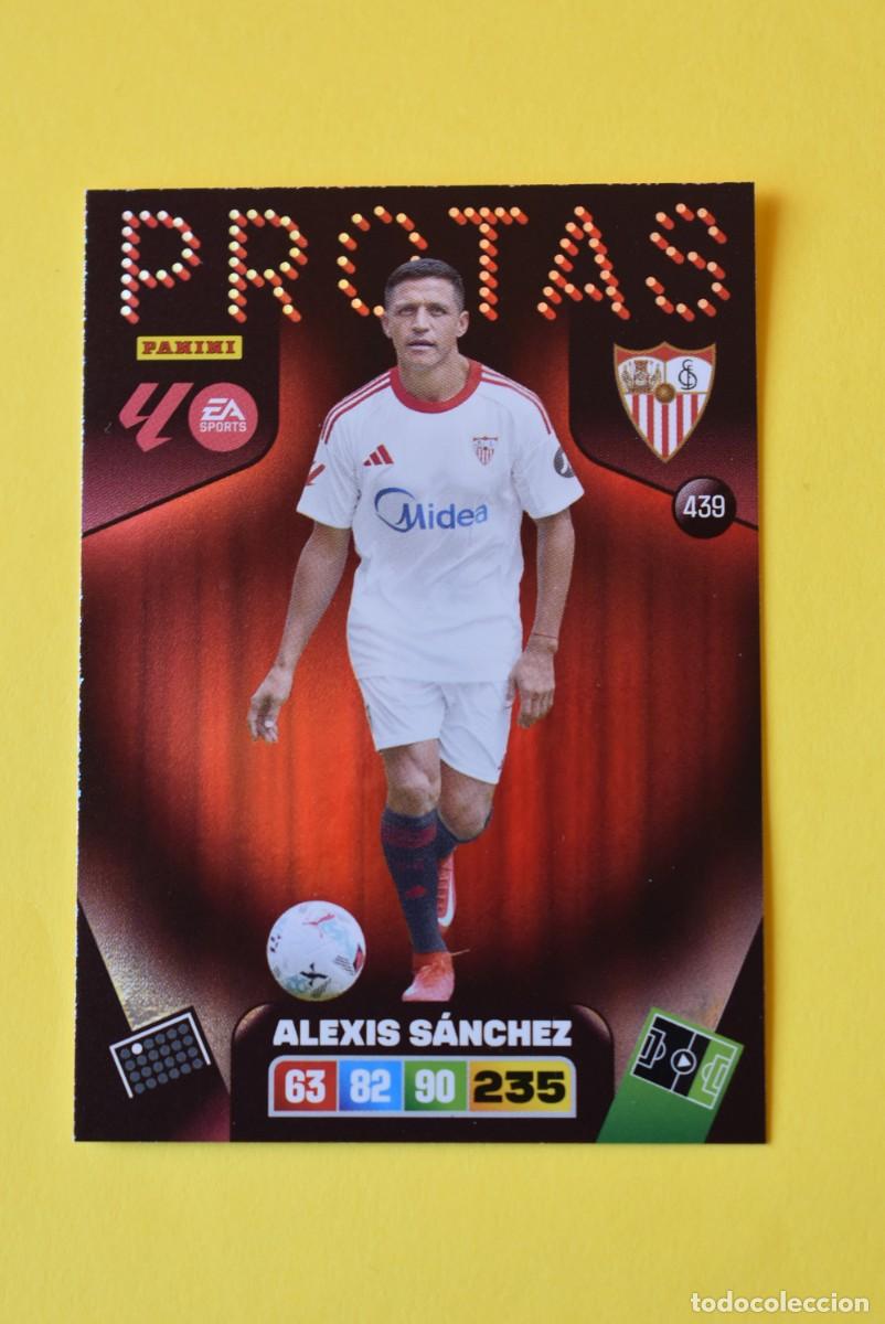 Cromos de F&uacute;tbol: Cromo Adrenalyn XL. 2025 2026. 25 26. Alexis S&aacute;nchez. Sevilla. N &ordm; 439. C&oacute;digo sin activar. Protas