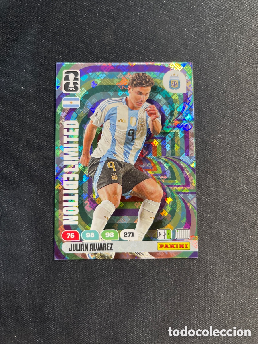 Cromos de F&uacute;tbol: Julian Alvarez Argentina Limited Edition Adrenalyn 2026 Mundial Fifa World Cup Panini