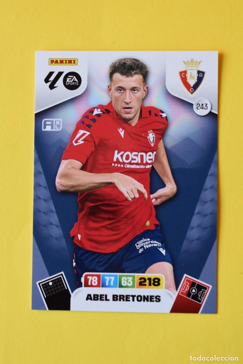 Cromos de F&uacute;tbol: Cromo Adrenalyn XL. 2025 2026. 25 26. Abel bretones. Osasuna. N &ordm; 243. C&oacute;digo sin activar. Panini