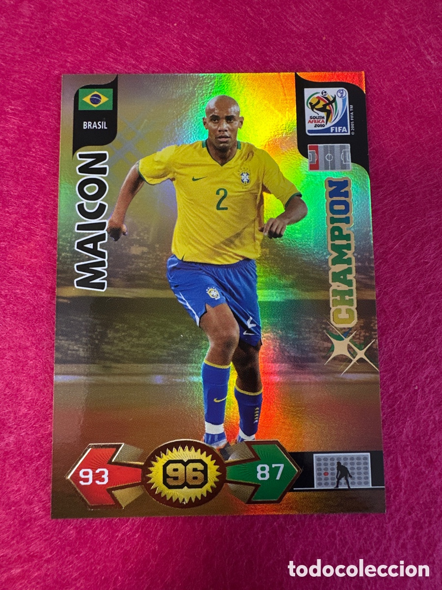 Fu&szlig;ball-Sticker: MAICON(BRASIL) CHAMPION ADRENALYN FIFA WORLD CUP SOUTH &Aacute;FRICA 2010 PANINI TRADING CARD