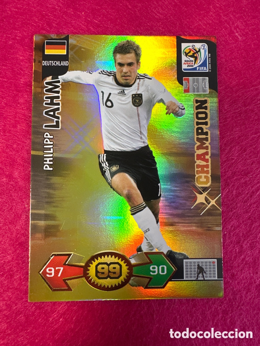 Football Stickers: LAHM(ALEMANIA) CHAMPION ADRENALYN FIFA WORLD CUP SOUTH &Aacute;FRICA 2010 PANINI TRADING CARD
