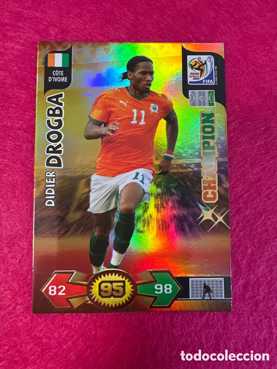 Cartes &agrave; collectionner de Football: DROGBA(COSTA DE MARFIL) CHAMPION ADRENALYN FIFA WORLD CUP SOUTH &Aacute;FRICA 2010 PANINI TRADING CARD