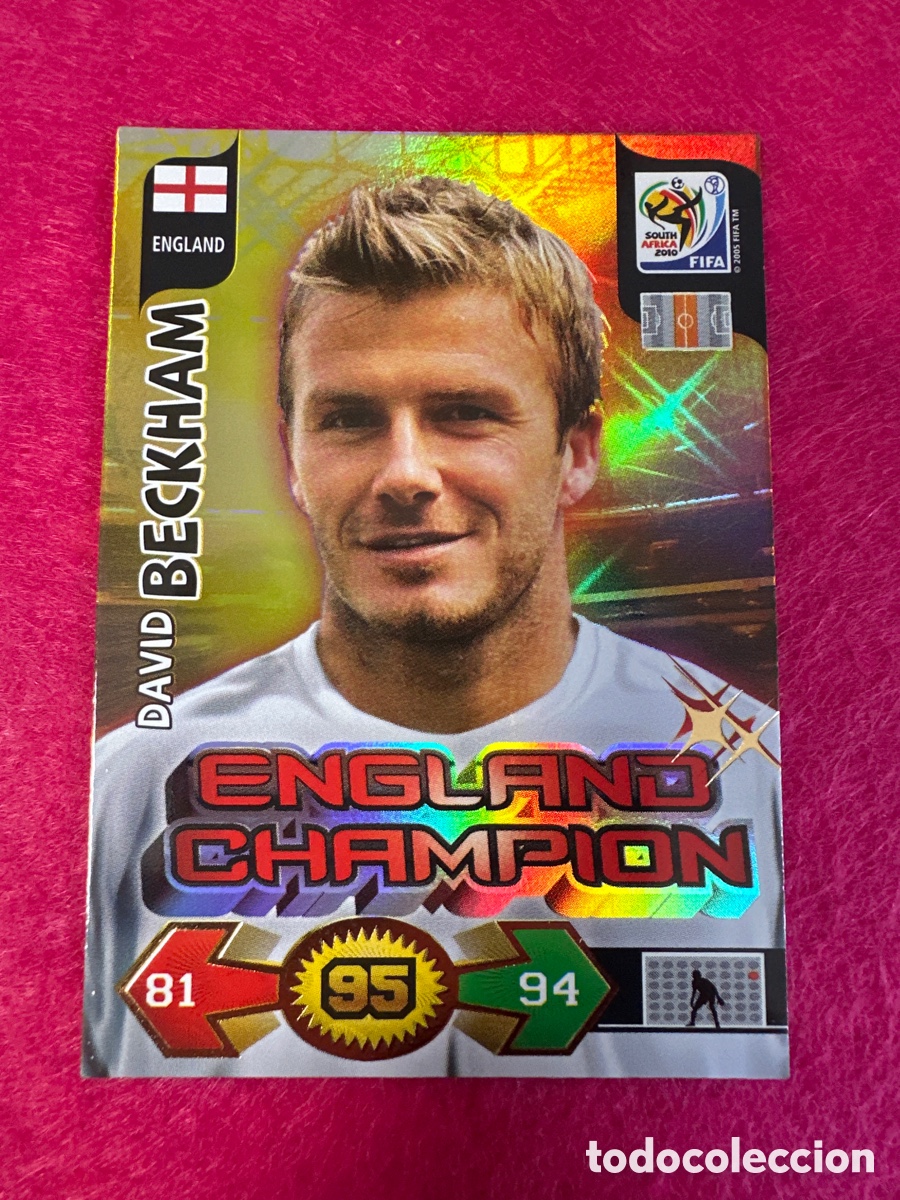 Cartes &agrave; collectionner de Football: BECKHAM (INGLATERRA) CHAMPION ADRENALYN FIFA WORLD CUP SOUTH &Aacute;FRICA 2010 PANINI TRADING CARD