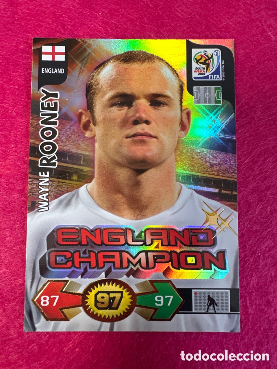 Cartes &agrave; collectionner de Football: ROONEY(INGLATERRA) CHAMPION ADRENALYN FIFA WORLD CUP SOUTH &Aacute;FRICA 2010 PANINI TRADING CARD